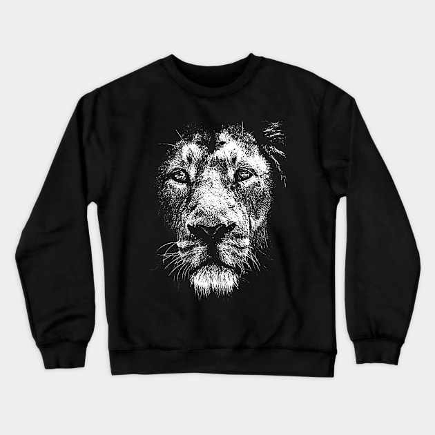 Lion Face Crewneck Sweatshirt by adik